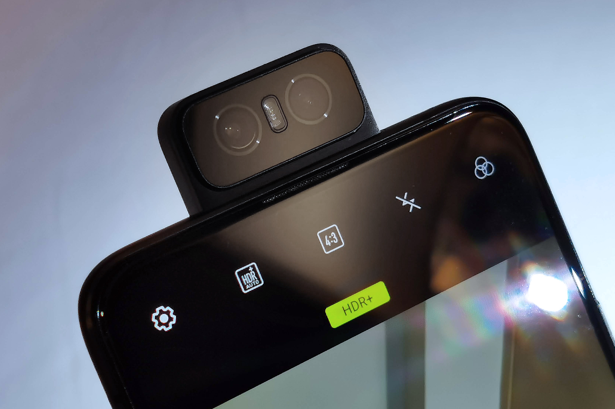 Tech Radar The camera flips depending on the mode you select.